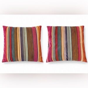 Missoni Vibrant Striped Multicolored Cushions